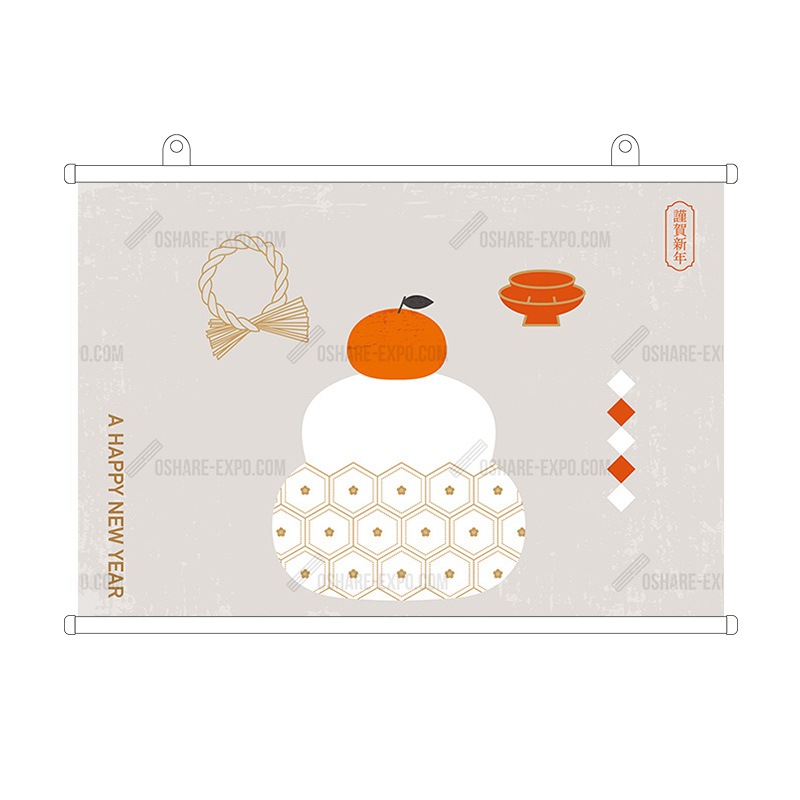 鏡餅イラスト タペストリー | タペストリー関連,タペストリー | OSHARE