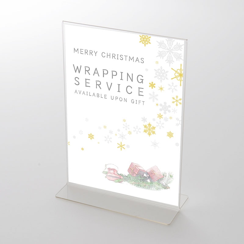 アクリルスタンドセット クリスマス用 ラッピングサービスポップ