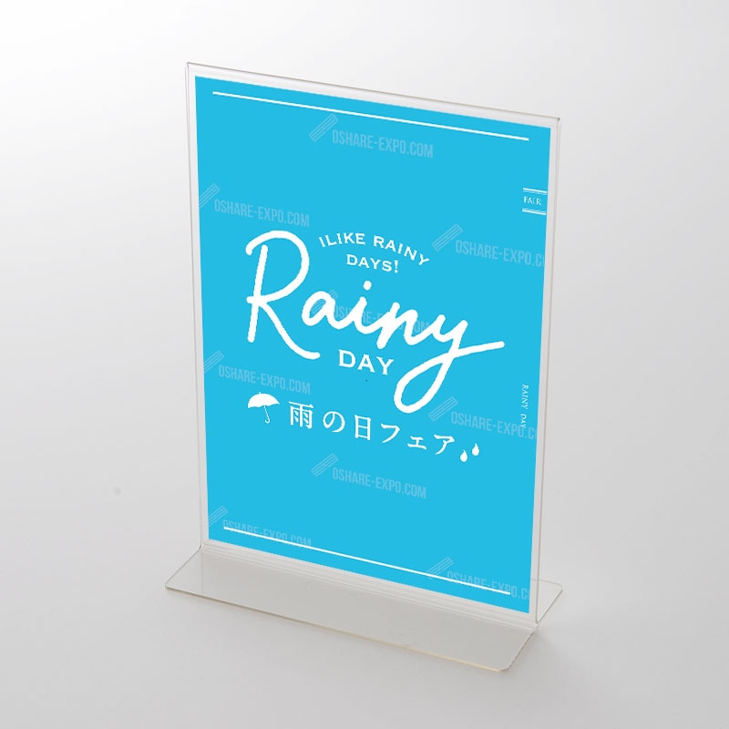 アクリルスタンドセット 雨の日フェア 筆記体英文字＋日本語フォント