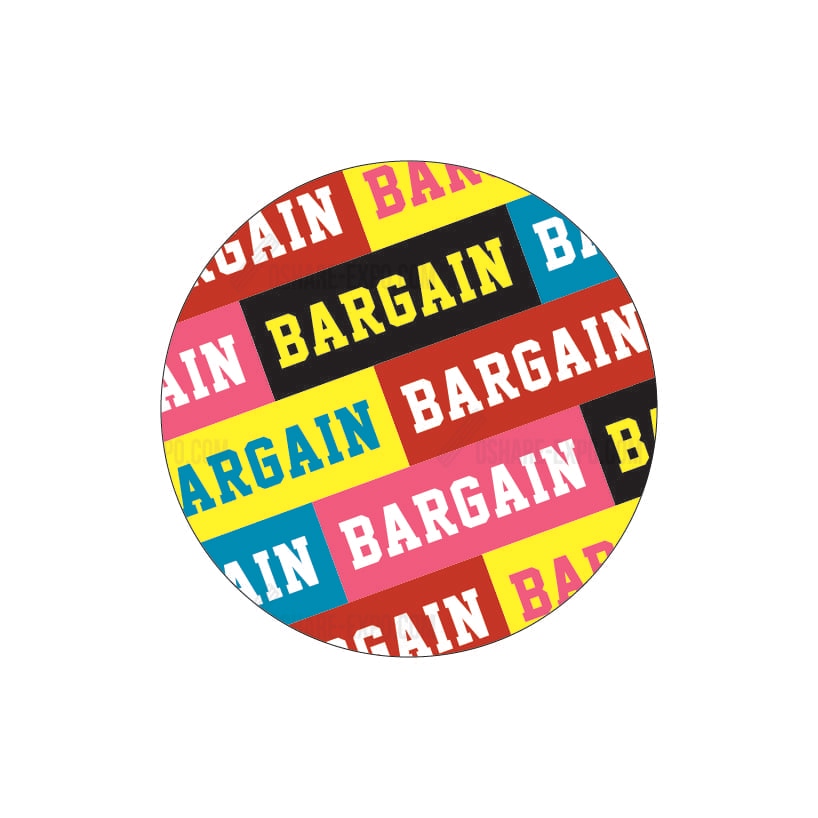 丸ポップ スイングPOP用カラフルバージョン  『バーゲン』②（1セット10枚入り）