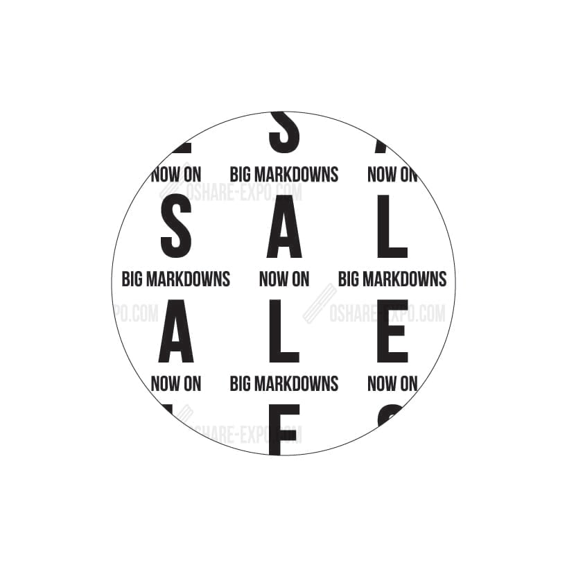 丸ポップ スイングPOP用シンプルデザイン  『バーゲン』⑧（1セット10枚入り）