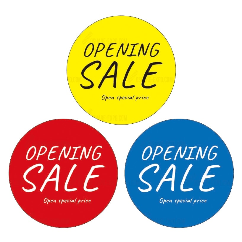 丸ポップ スイングPOP用 オープニングsale シンプルデザイン  『バーゲン』⑲（1セット10枚入り）