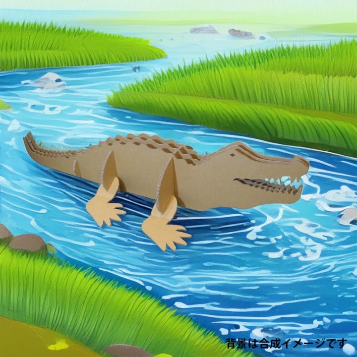 【ダンボール製大きなディスプレイシリーズ】DANボールART_ワニ サイン看板 集客アイテム