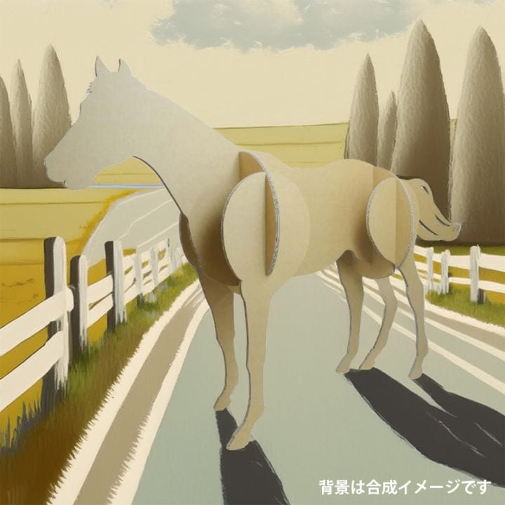 【ダンボール製大きなディスプレイシリーズ】DANボールART_ウマ 馬 サイン看板 集客アイテム