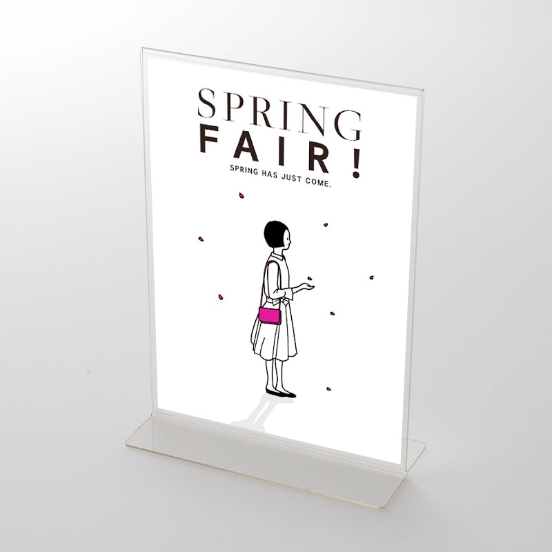 アクリルスタンドセット スプリングフェア　線画イラスト ,販促店舗装飾品,デコレーション,ディスプレイ