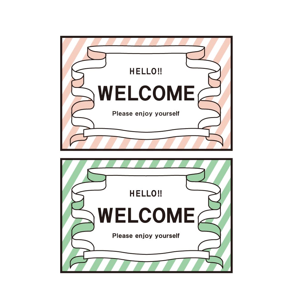 フォトマットコーティング　販売促進 フロアマット　WELCOME①