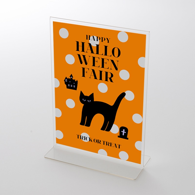 アクリルスタンドセット 猫と水玉のイラスト ハロウィンポップ | 季節