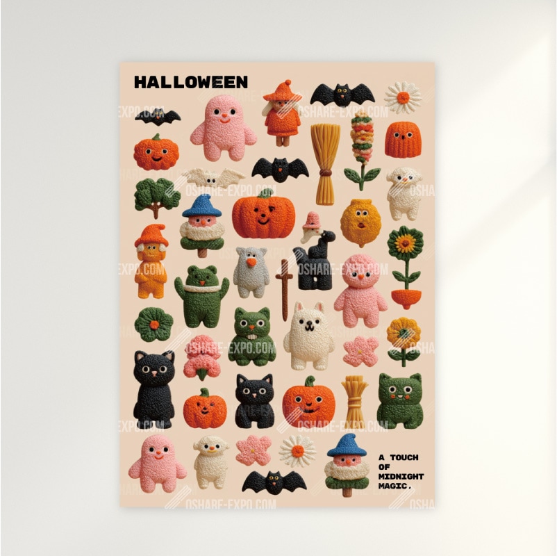 ハロウィンHALLOWEEN「ハロウィンTOYマスコット大集合①」ポップ・ポスター・アートパネル