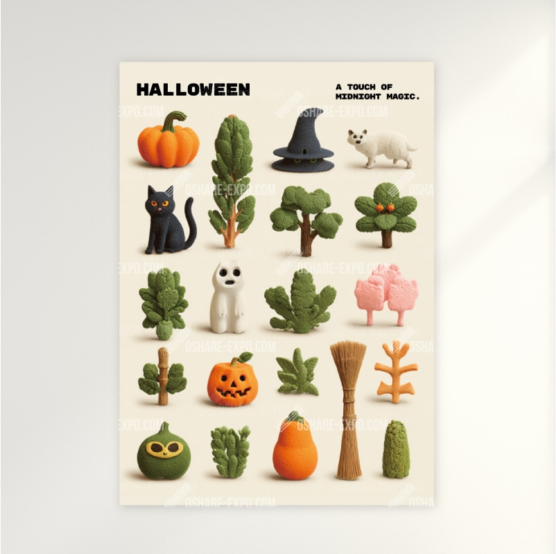 ハロウィンHALLOWEEN「ハロウィンTOYマスコット大集合②」ポップ・ポスター・アートパネル