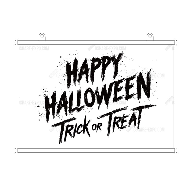 ハロウィンHALLOWEEN「ロックな筆文字」 タペストリー