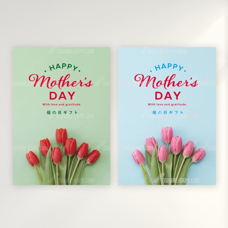 母の日MOTHER'S DAY「チューリップ」ポップ・ポスター・アートパネル