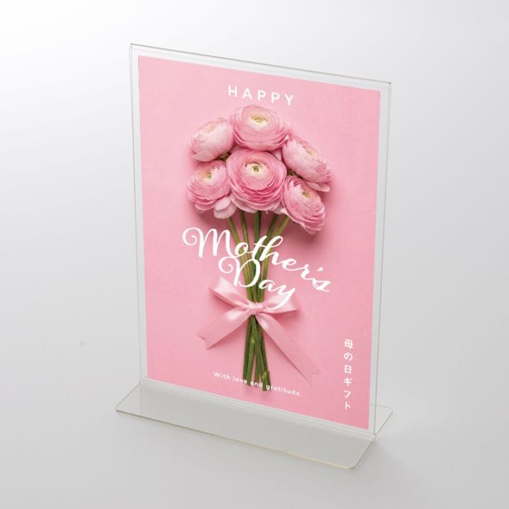 アクリルスタンドセット  母の日MOTHER'S DAY「ラナンキュラス花束」 ポップ