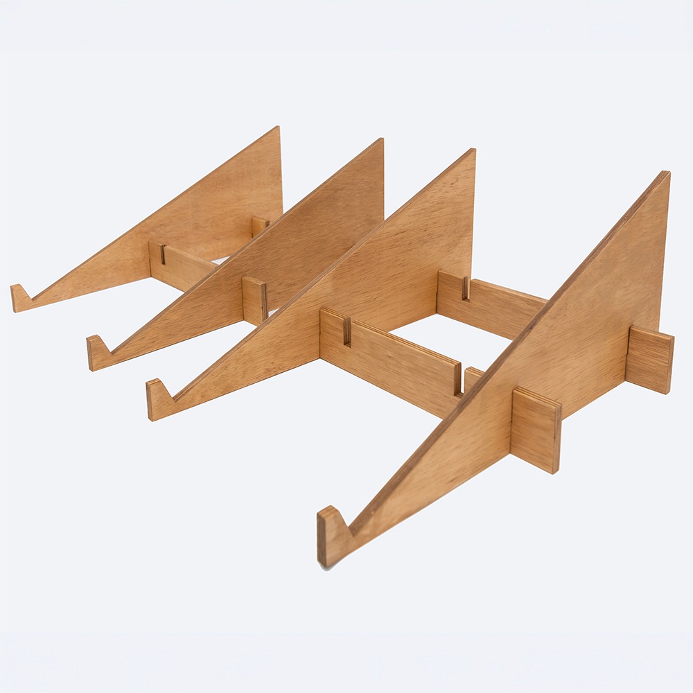 マルシェ什器2個セット(新素材レール×2,棚4個)