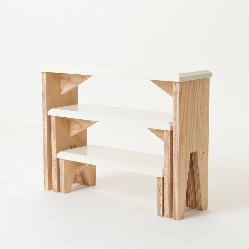 ミニチュア　ひな壇3セット ホワイト【アウトレット品】【50%セール中】