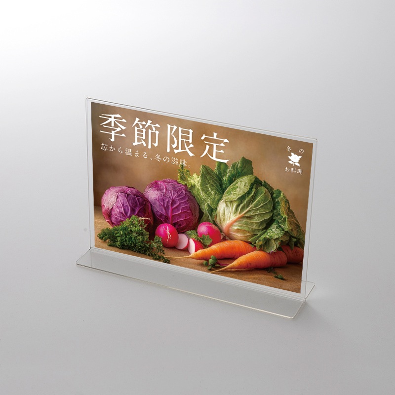 アクリルスタンドセット  飲食店向けデザイン「【冬】季節限定/シェフのおすすめ」 臨場感 ポップ