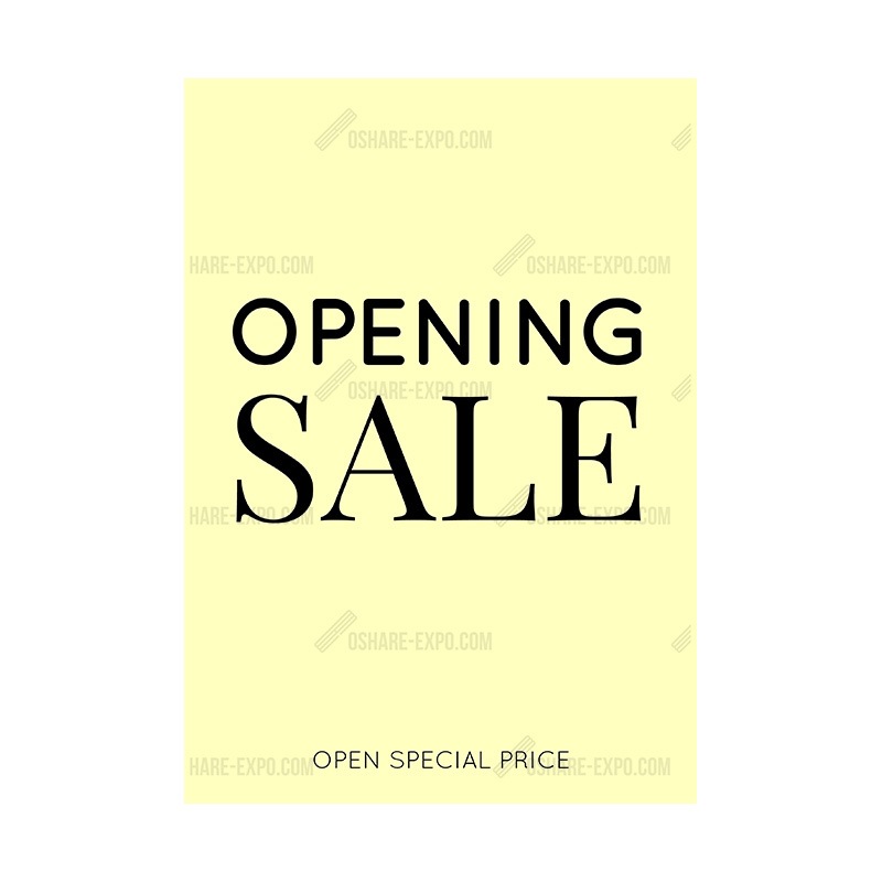 シンプル OPENING SALE③ ポップ・ポスター