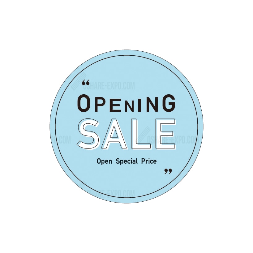丸ポップ スイングPOP用シンプルデザイン 『オープニングセール』(1セット10枚入り)