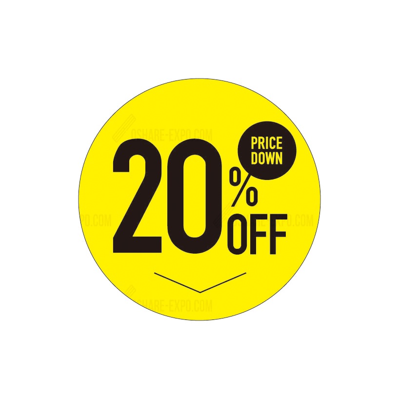 丸ポップ スイングPOP用シンプルデザイン 『%OFF』 ユラユラゆれる視覚
