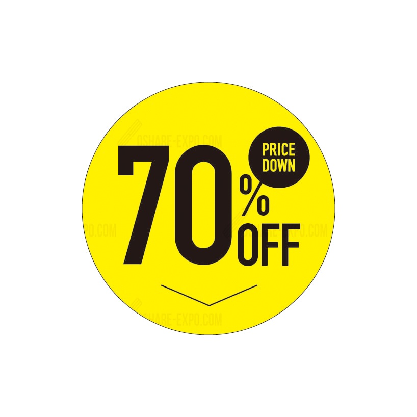 丸ポップ スイングPOP用シンプルデザイン 『%OFF』 ユラユラ
