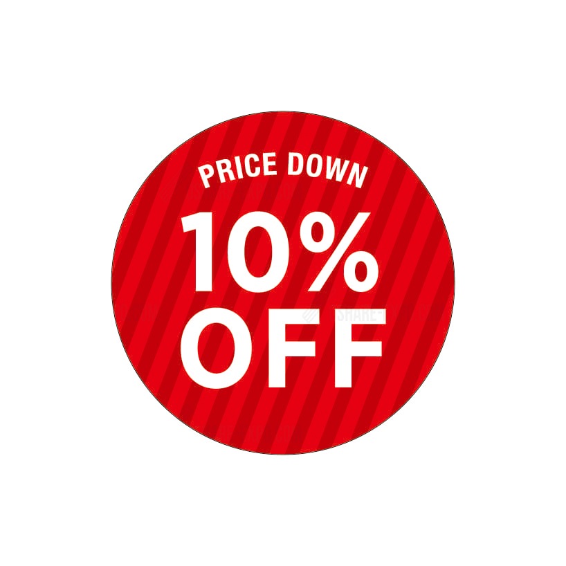 丸ポップ スイングPOP用シンプルデザイン  『バーゲン』『%OFF』  ユラユラゆれる視覚化効果②（1セット10枚入り）