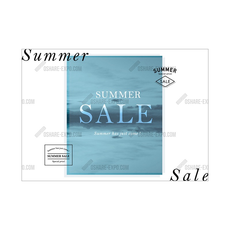 A6クリップセット(金具) SEAデザイン SUMMER SALE POP