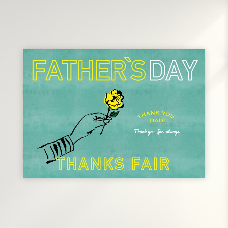 黄色いバラ 父の日 ポップ ポスター 販促目的から探す 期間限定イベント Oshare Expo おしゃれ什器 カッティング シール 販促pop おしゃれexpo