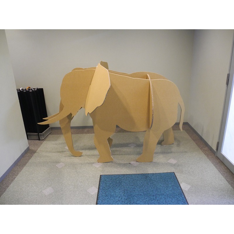 ダンボール製大きなディスプレイシリーズ】DANボールART_ゾウ 象