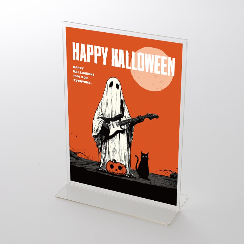アクリルスタンドセット ハロウィンHALLOWEEN「ロックなゴーストと黒猫