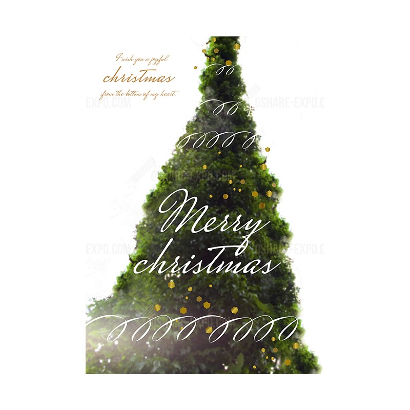 モミの木メッセージツリー クリスマス ポップ・ポスター