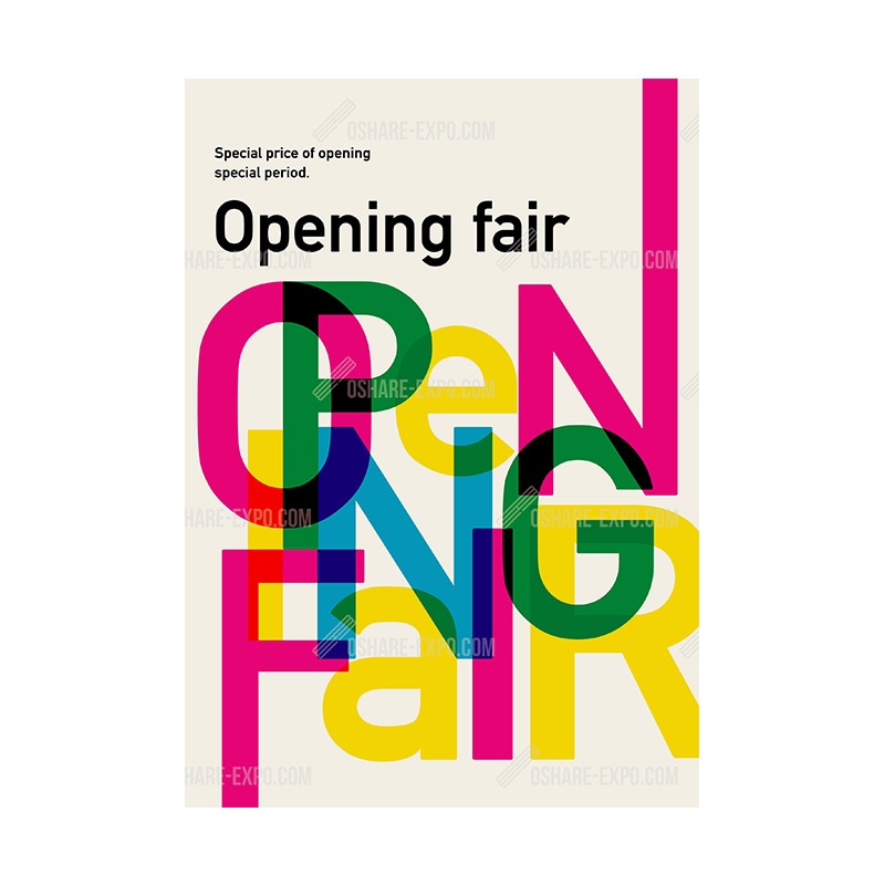 カラフル OPENING FAIR ポップ・ポスター | POP・ポスター関連