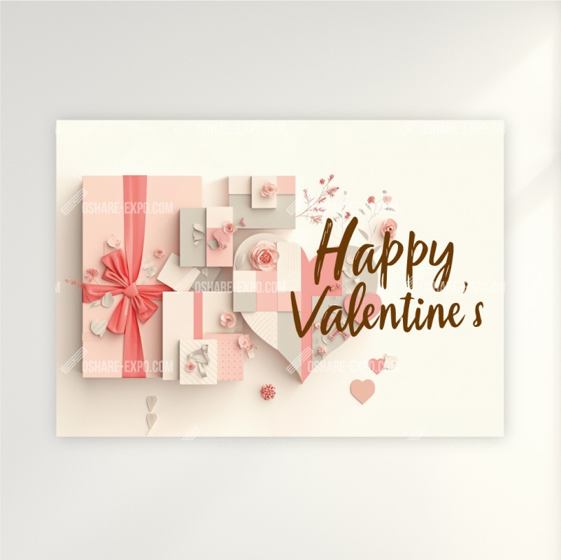 バレンタインDAYデザインSALEポップ・ポスター　プレゼントBOX②