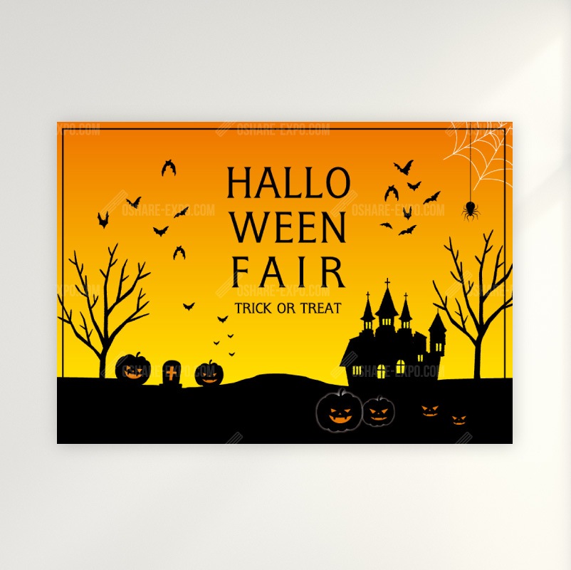 アクリルスタンドセットハロウィン キャッスルイラスト ハロウィンポップ