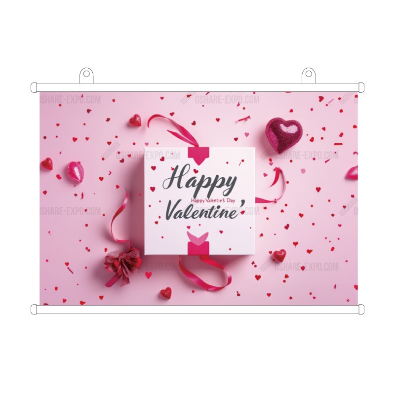 バレンタインDAYデザイン プレゼントBOX① タペストリー