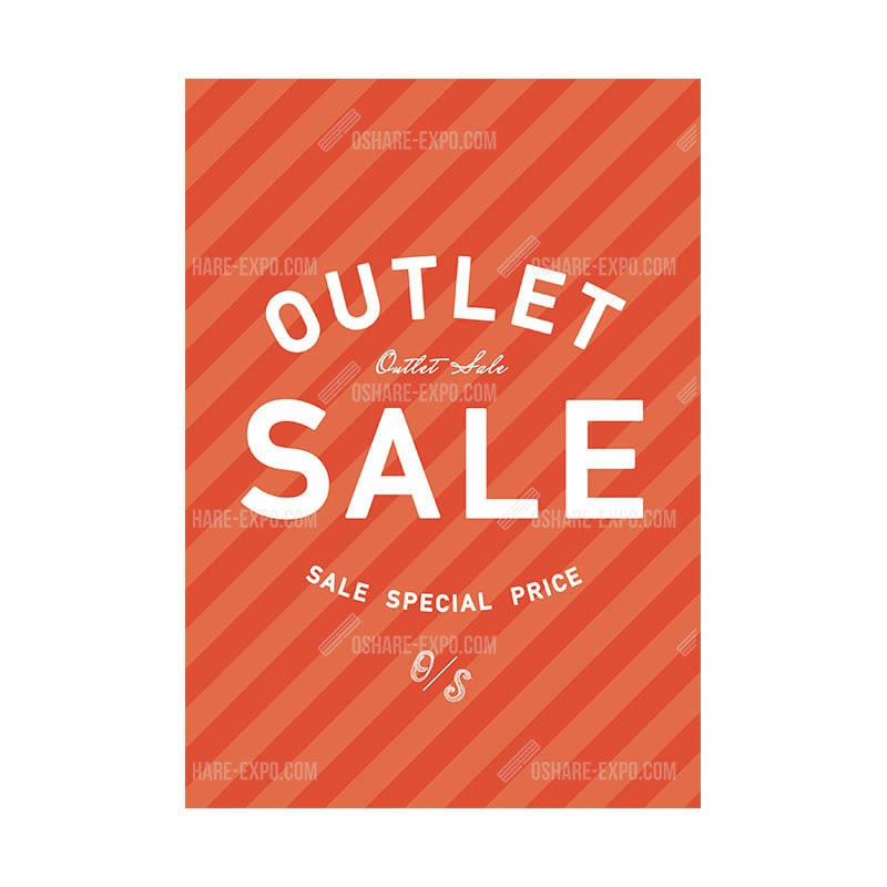 ストライプ柄 OUTLET SALE ポップ・ポスター