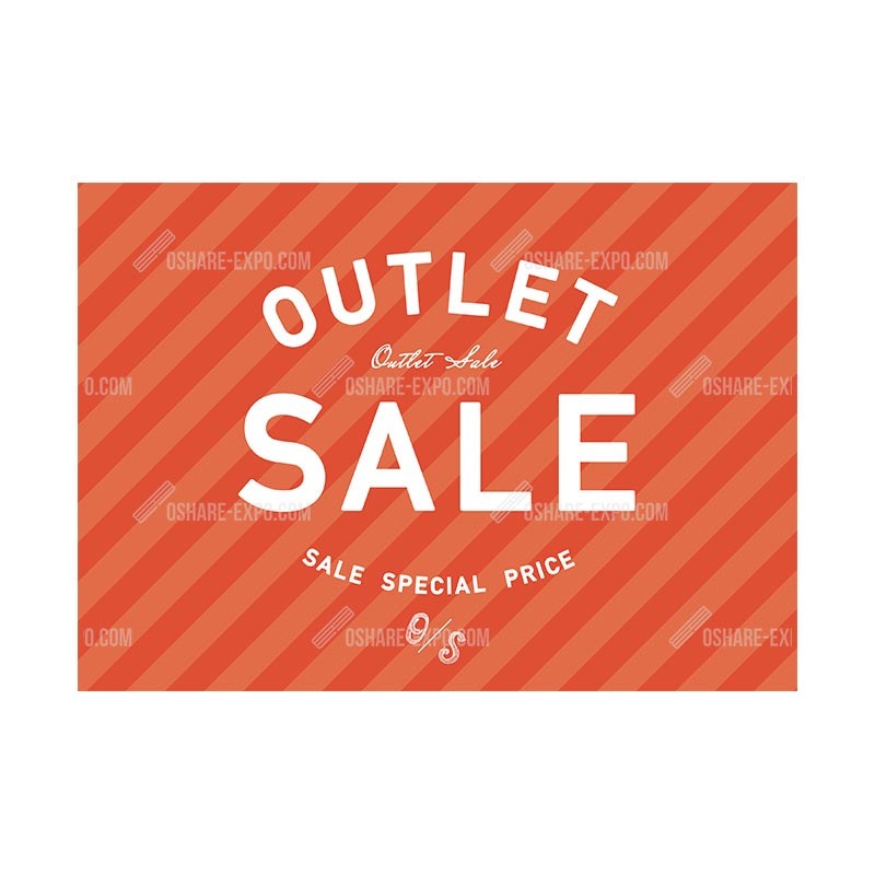 ストライプ柄 OUTLET SALE ポップ・ポスター