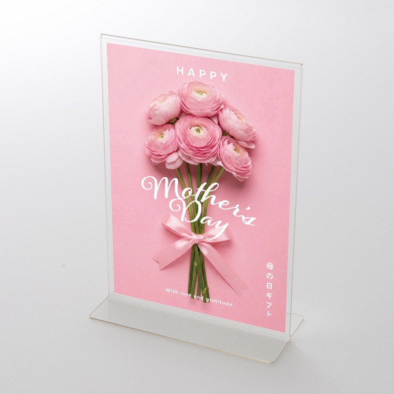 アクリルスタンドセット  母の日MOTHER'S DAY「ラナンキュラス花束」 ポップ