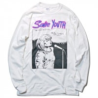 SONIC YOUTH ロングスリーブ Tシャツ Echo-White|ロングスリーブ