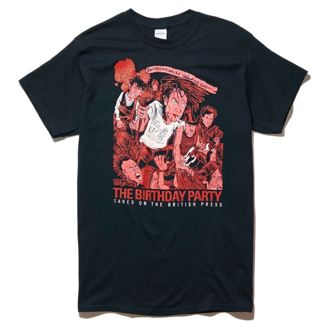 THE BIRTHDAY PARTY Tシャツ Brian Walsby British Press-Black|Tシャツ