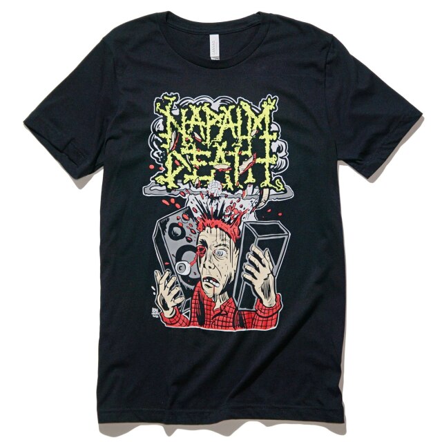 NAPALM DEATH Tシャツ Human Rights Through Ear Damage-Black|Tシャツ