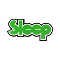 SLEEP ステッカー ロゴ(スモール)Logo Small-Green|S|バンド・ブランド ▼