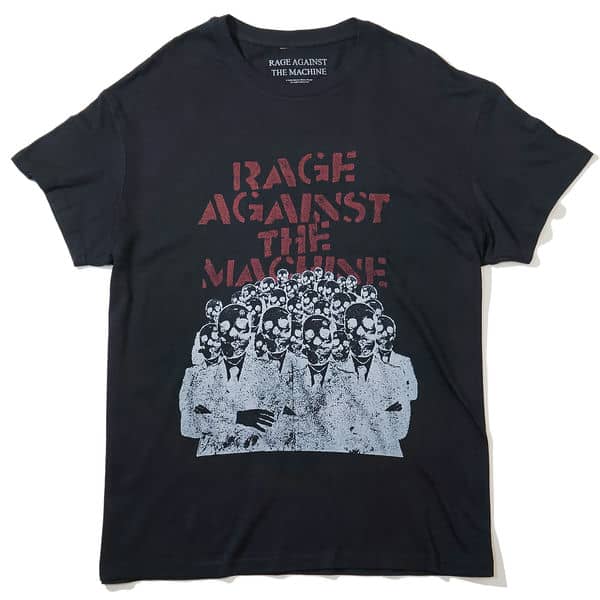 RAGE AGAINST THE MACHINE Tシャツ Crowd Masks-Black
