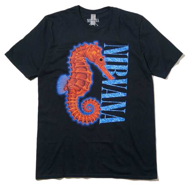 NIRVANA ニルヴァーナ Tシャツ Seahorse-Black
