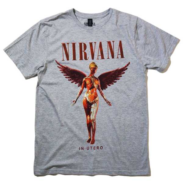 NIRVANA ニルヴァーナ Tシャツ In Utero-Grey