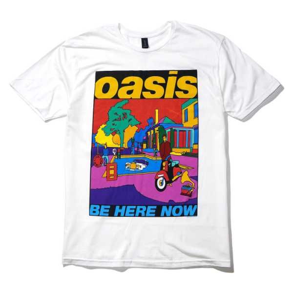 OASIS オアシス Tシャツ Be Here Now Illustration-White