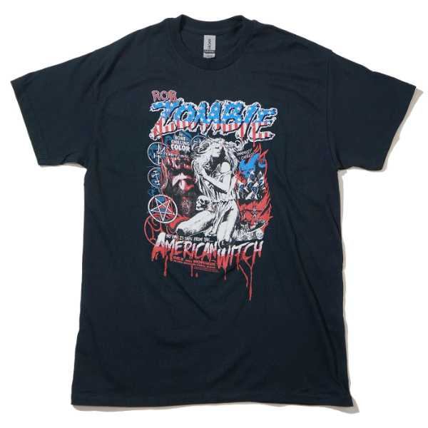 ROB ZOMBIE Tシャツ American Witch-Black