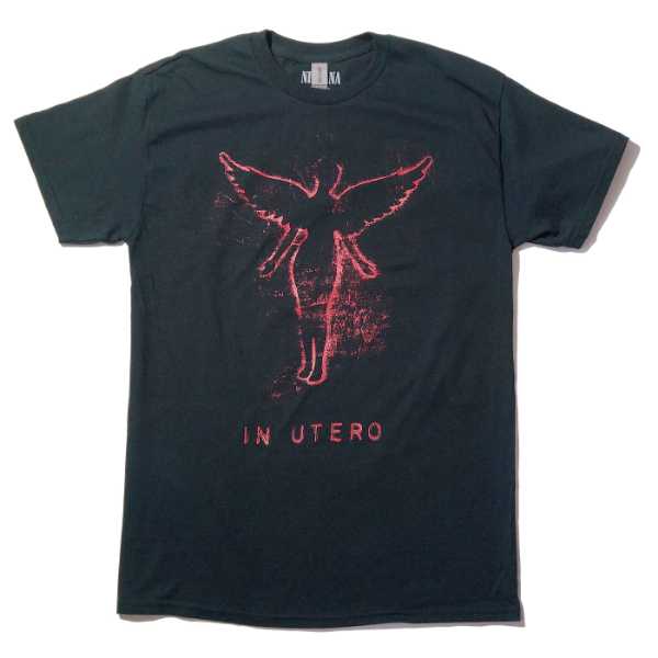 NIRVANA IN UTERO ニルバーナ フェードブラック Tシャツ XL