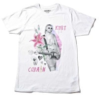 KURT COBAIN カート・コバーン Tシャツ Flower-White