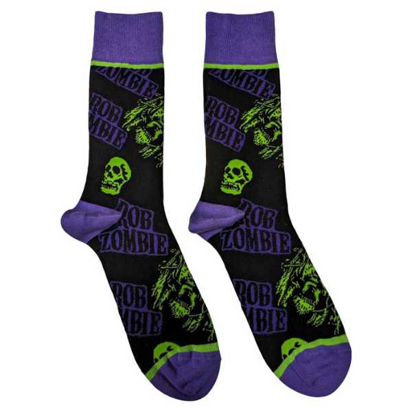 ROB ZOMBIE ソックス Skull Face-Black