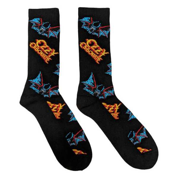 OZZY OSBOURNE ソックス Logos and Bats-Black