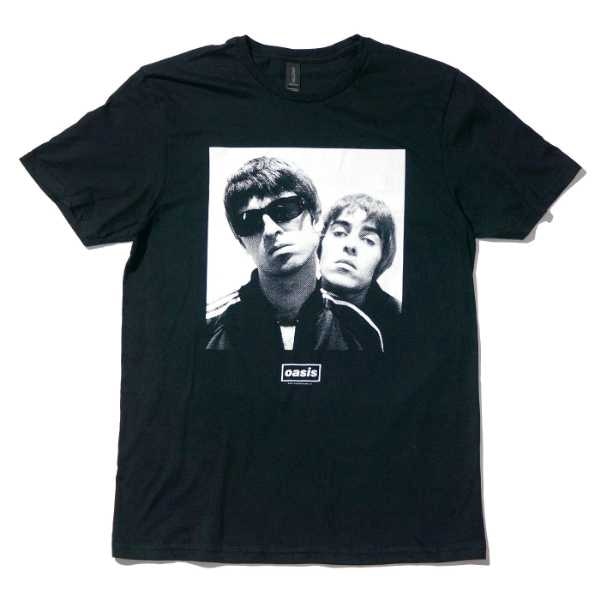 【SALE】OASIS Tシャツ Noel & Liam Square Photo-Black